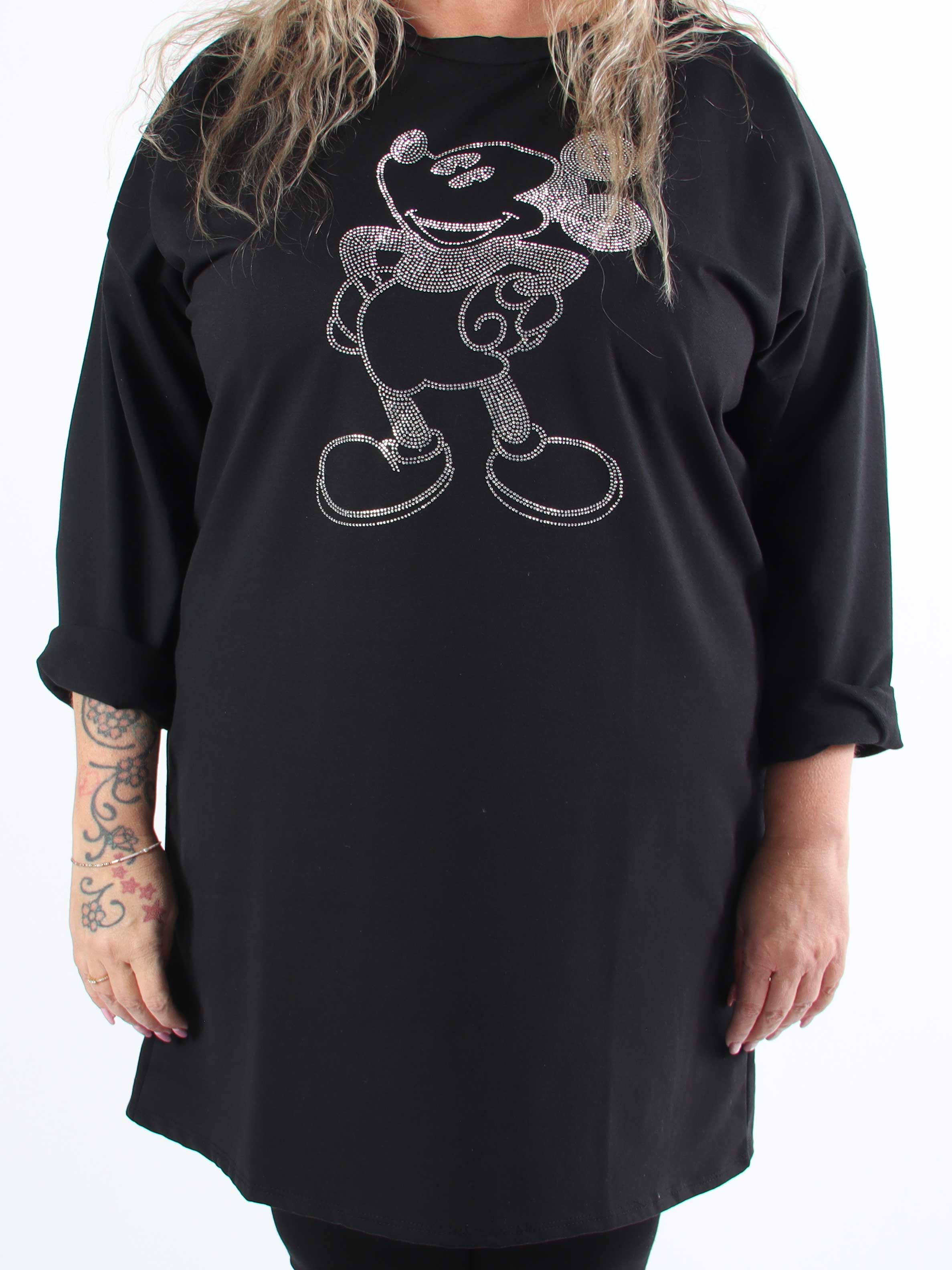 Mickey - Sød plus size joggingkjole med similisten